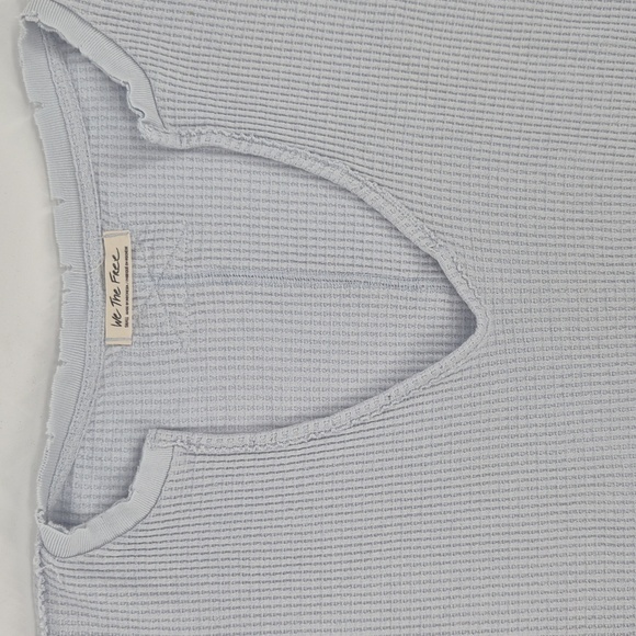 Free People Oversized Buttercup v-neck ribbed knit Thermal Top - Picture 4 of 12